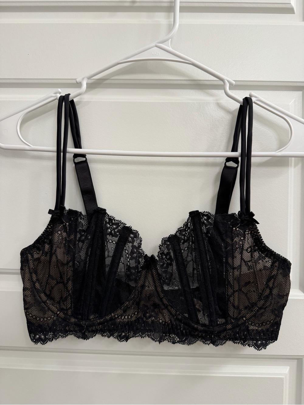Vintage 2003 Victoria's Secret Black Lace Corset Longline Bra 34D